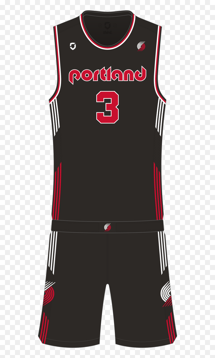 Portland Trail Blazers Away - Sports Jersey, HD Png Download - portland trail blazers logo png