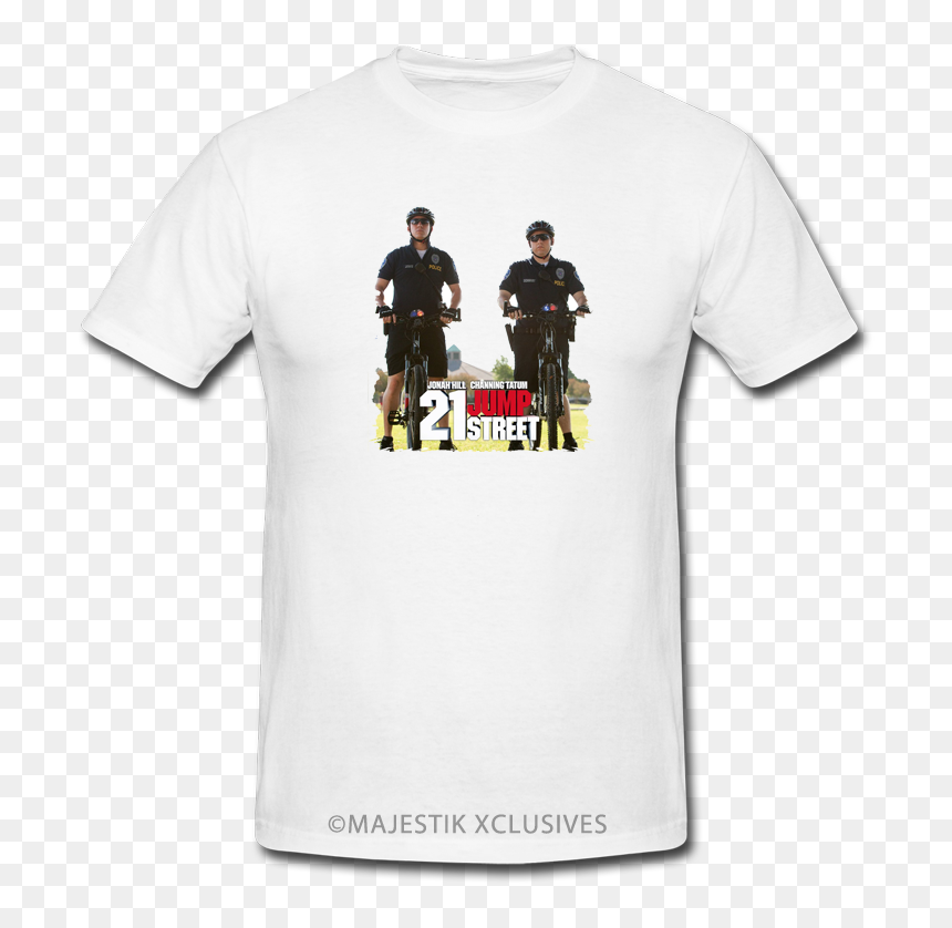21 Jump Street V1 Movie T Shirt Jonah Hill Channing - Rick And Morty Naruto Shirt, HD Png Download - channing tatum png