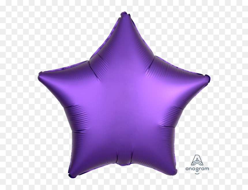 18 - Purple Foil Star Balloon, HD Png Download - purple star png
