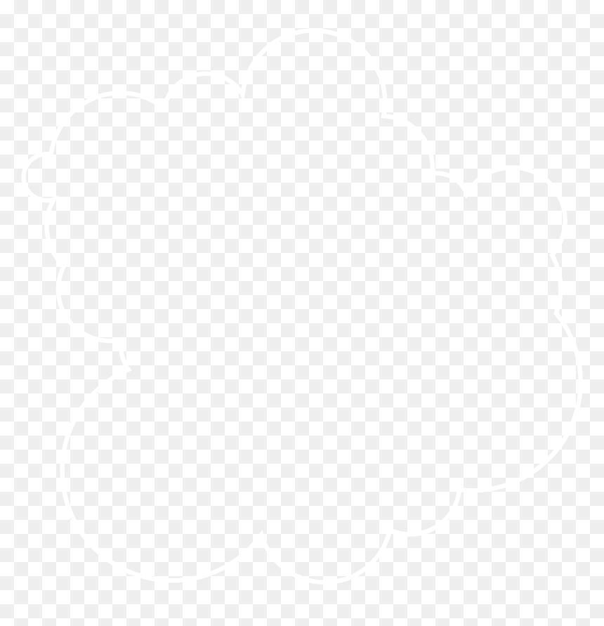 Johns Hopkins Logo White, HD Png Download - cloud outline png