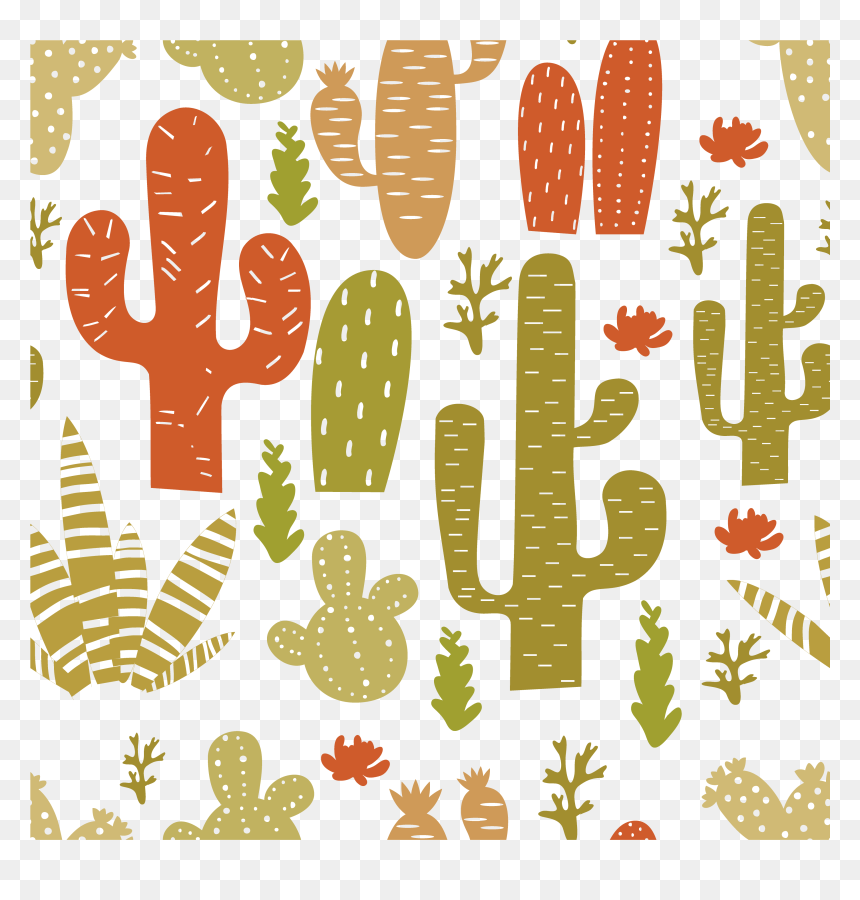 Cactaceae Euclidean Vector Red Background - Cactus, HD Png Download - vector shapes png