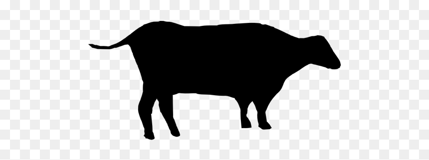 Cow Silhouette - Silhouette, HD Png Download - cow silhouette png