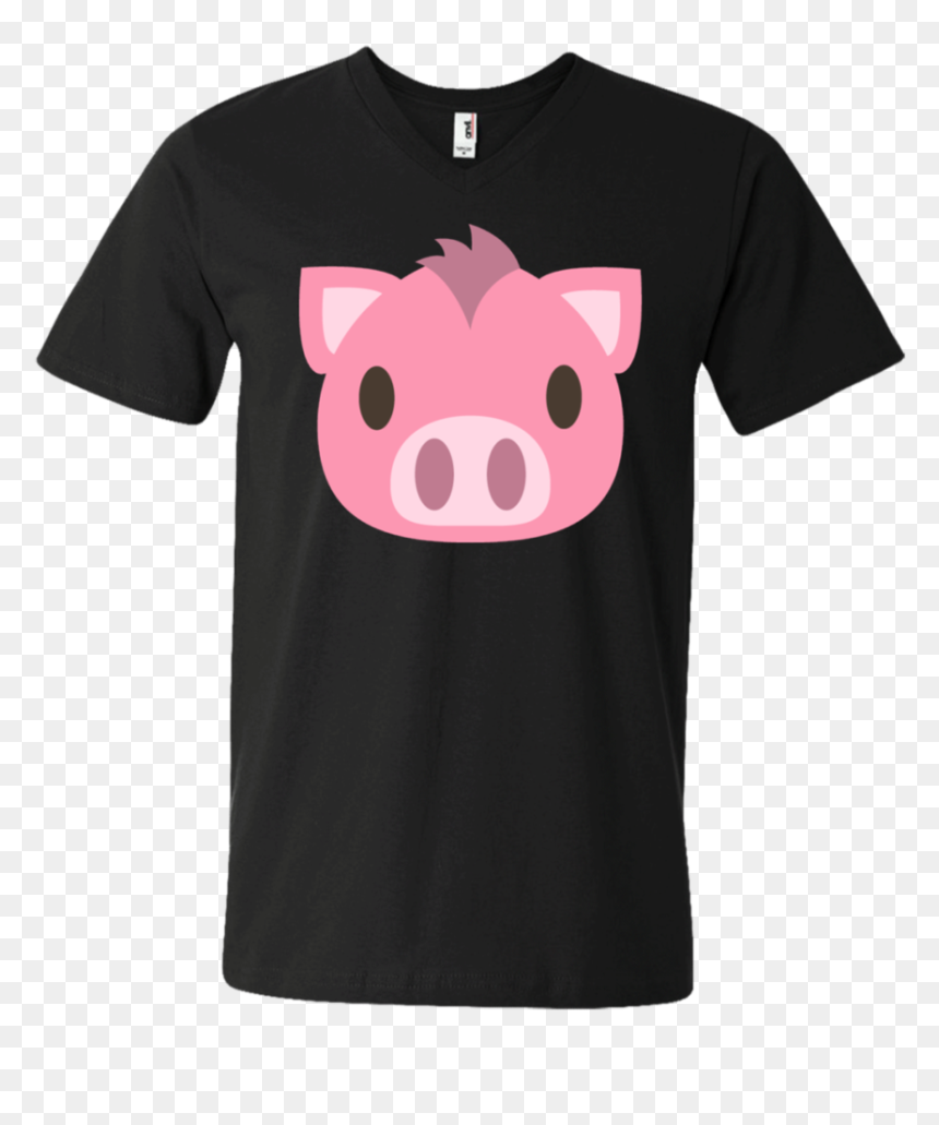 Pig Face Emoji Men"s V Neck T Shirt - T-shirt, HD Png Download - pig face png