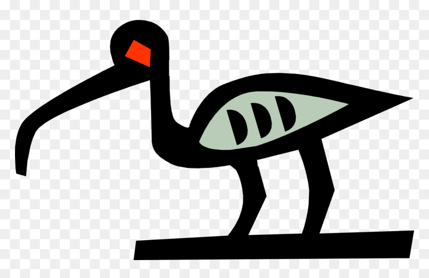 Vector Illustration Of Ancient Egyptian Egret Bird - Hieroglyphen Vogel, HD Png Download - bird vector png