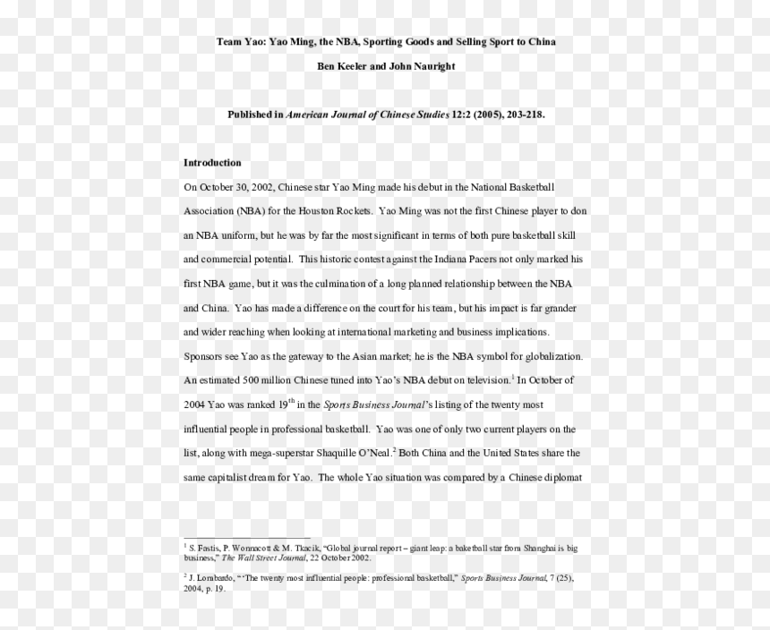 Essay, HD Png Download - yao ming png