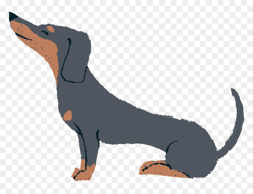 Hand Drawn Cute Cartoon Dog Vector Image - Cartoon, HD Png Download - dog vector png