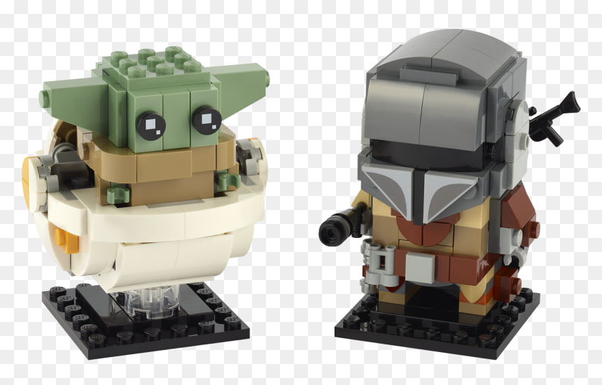 Lego Has Revealed Their Adorable, Buildable New Brickheadz - Lego Star Wars Mandalorian Brickheadz, HD Png Download - yoda head png