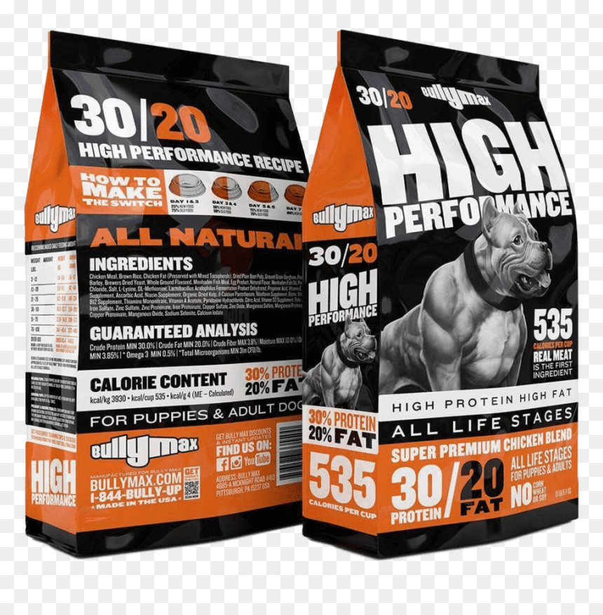 Bully Max High Protein Dog Food - Bully Max Dog Food, HD Png Download - pitbull dog png