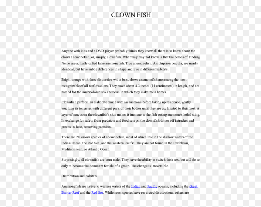 Personal Statement University Uk, HD Png Download - clown fish png