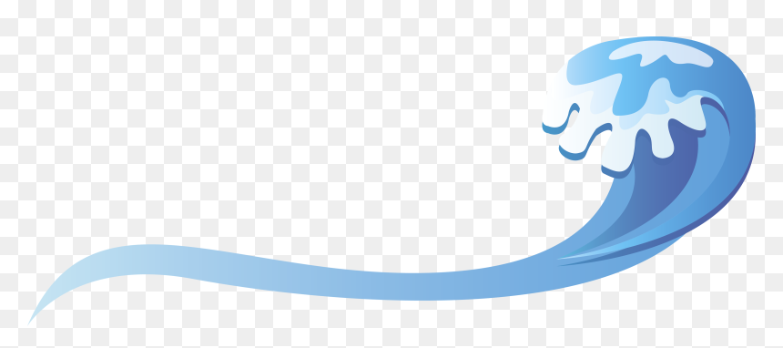 Blue Cartoon Sky Clip Art, HD Png Download - wave clip art png