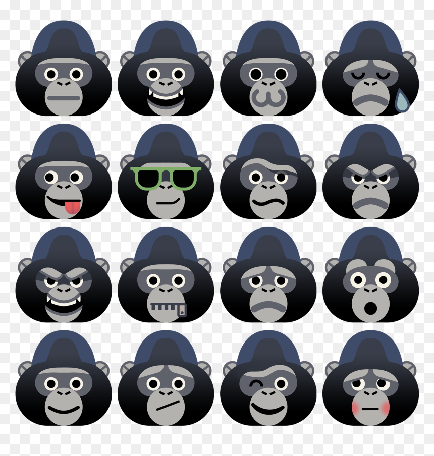 Kik Gorilla Emoji, HD Png Download - kik png