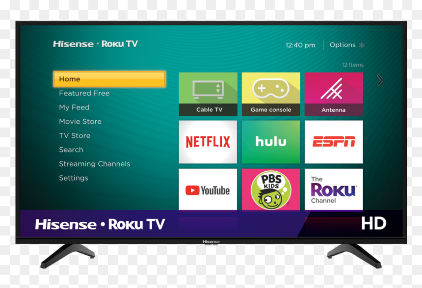 Hd Hisense Roku Tv - Smart Tv Hisense 32, HD Png Download - old tv screen png