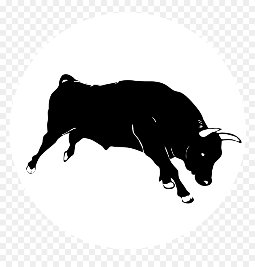 Clip Art Bull Vector Graphics Silhouette Portable Network - Bull Clipart Png, Transparent Png - cow silhouette png