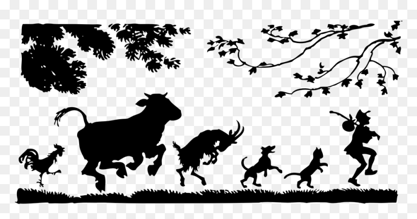 Jack Went To Seek His Fortune, HD Png Download - cow silhouette png