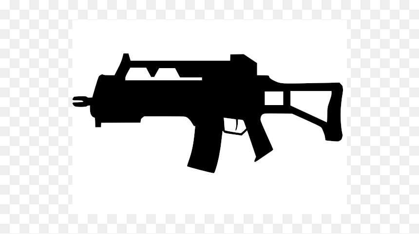 Assault Rifle Silhouette Vector Image - Weapon Clipart, HD Png Download - rifle silhouette png