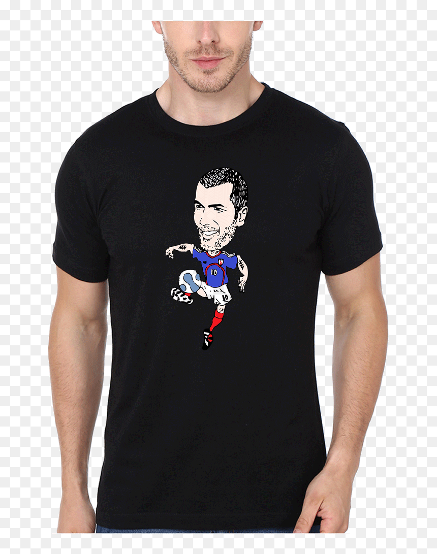 Zidane Men Black T Shirt & Hoodie - Punjabi Couple Image Sardar Sardarni, HD Png Download - zidane png