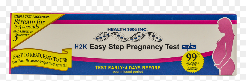 H2k Easy Step Pregnancy Test, HD Png Download - pregnancy test png