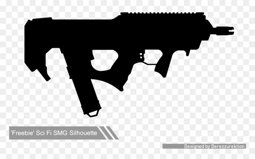 Handgun Png Sillouettte - Sci Fi Weapon Silhouette Png, Transparent Png - rifle silhouette png