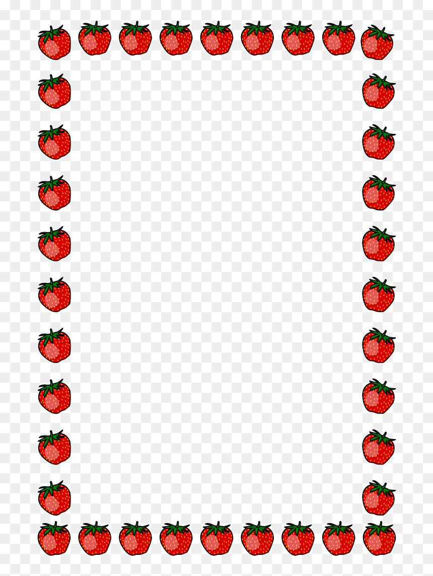 Strawberry Border Clip Art, HD Png Download - barbed wire border png