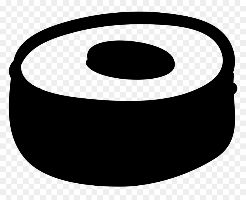 - Black And White Sushi Roll Clipart , Png Download - Png Icon Sushi Rolls, Transparent Png - sushi roll png