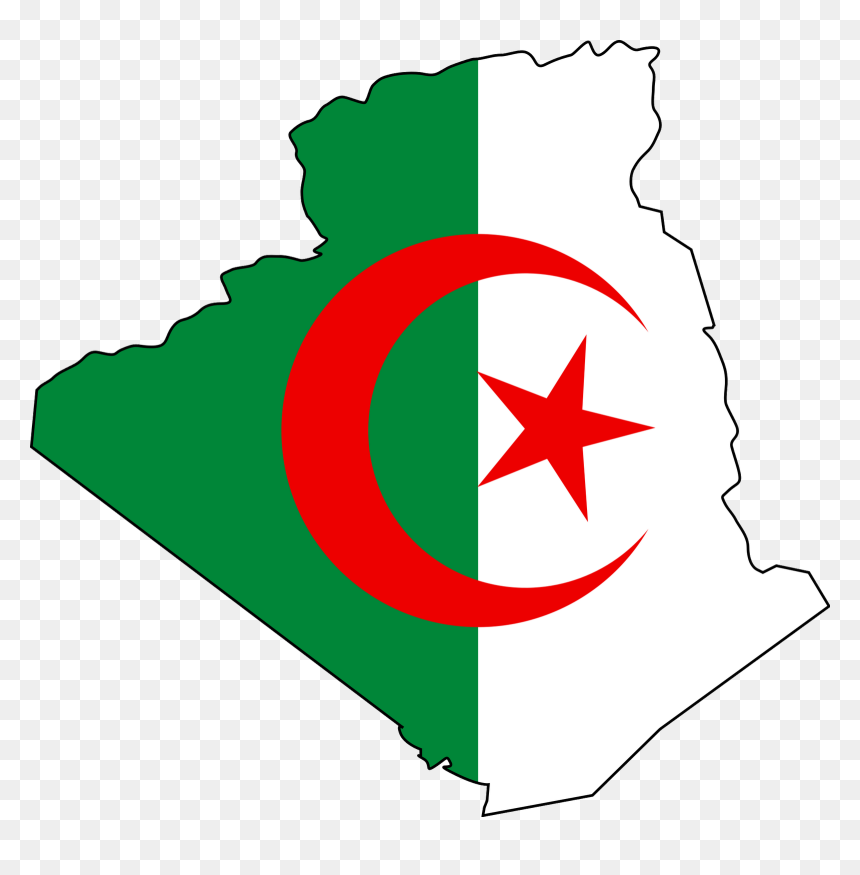 Algeria Country Flag Map, HD Png Download - english flag png