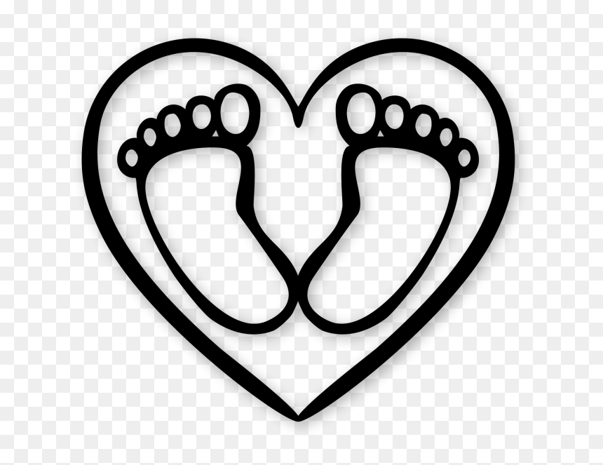 Little Feet Heart Doodle - Emblem, HD Png Download - heart doodle png
