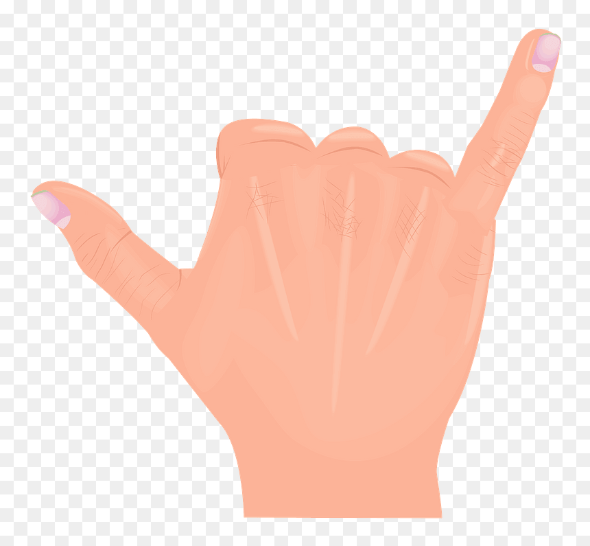 Shaka Hand Clipart - Cheering, HD Png Download - shaka png