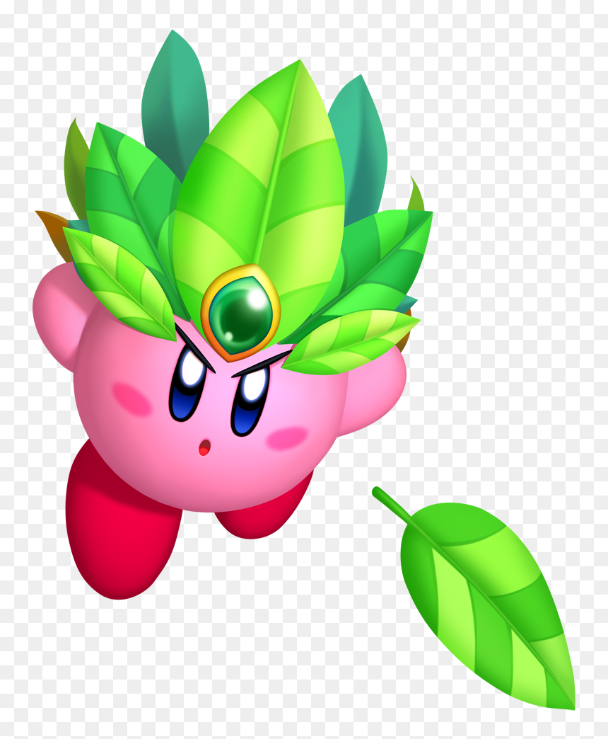Kirby Launching Deadly Leaves From His Leaf Crown - Kirby Return To Dreamland Leaf, HD Png Download - leaf crown png