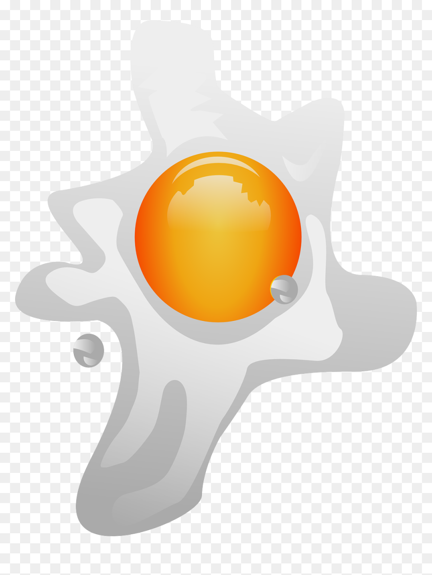 Fried Egg, HD Png Download - cracked egg png