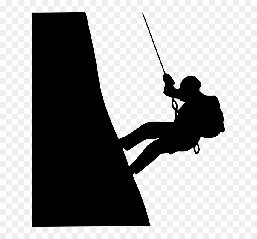 Silhouette Climbing, HD Png Download - climbing png