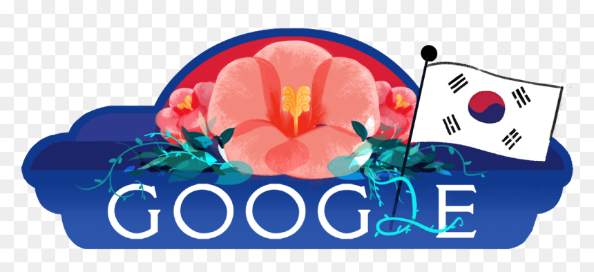 South Korea National Day - South Korea Google Doodle, HD Png Download - south korea flag png