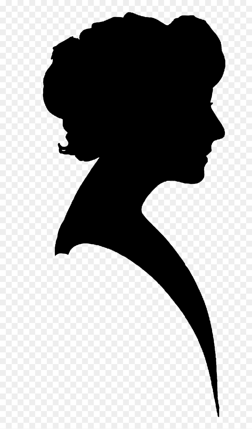 Clip Art Silhouette Image Little Women Portable Network - Vintage Woman Silhouette Png, Transparent Png - little girl silhouette png