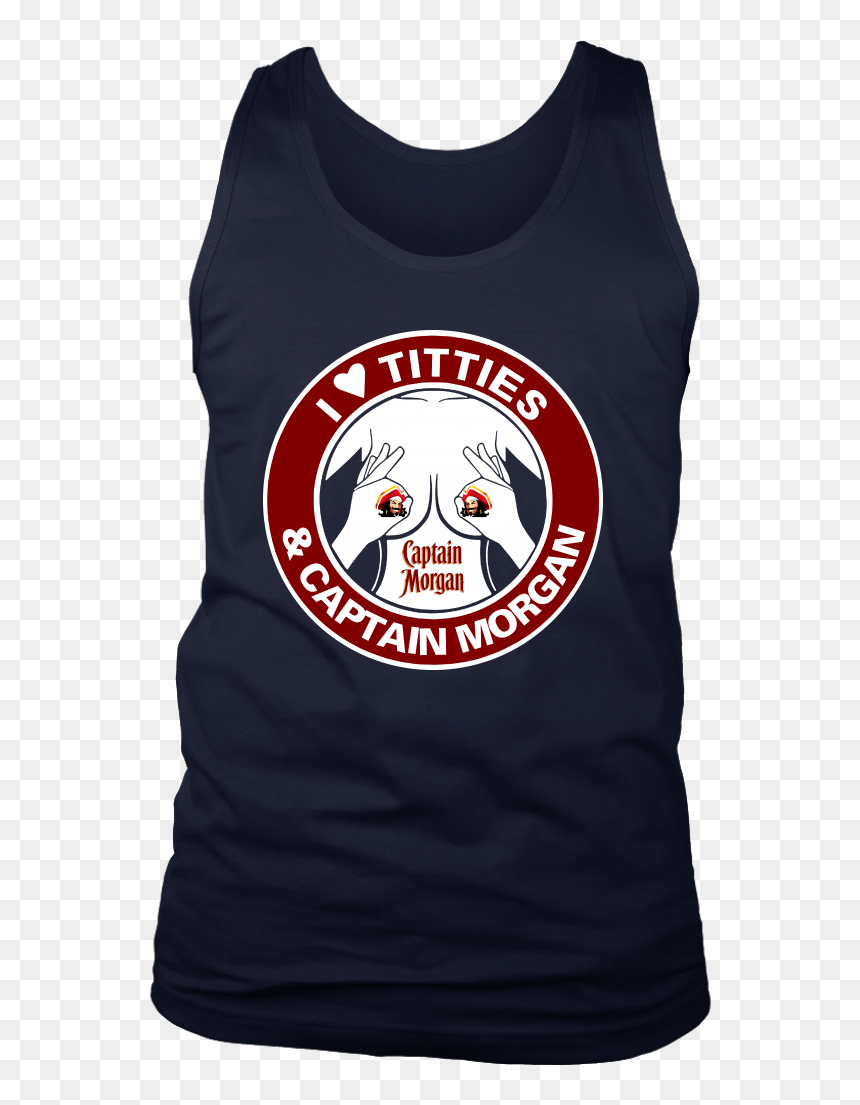 I Love Titties & Captain Morgan Shirts T Shirt District - Active Tank, HD Png Download - captain morgan png