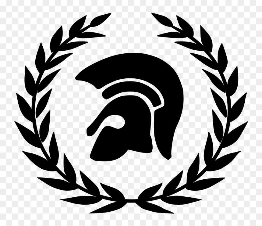 Line Art,plant,leaf - Transparent Laurel Wreath Silhouette, HD Png Download - leaf crown png