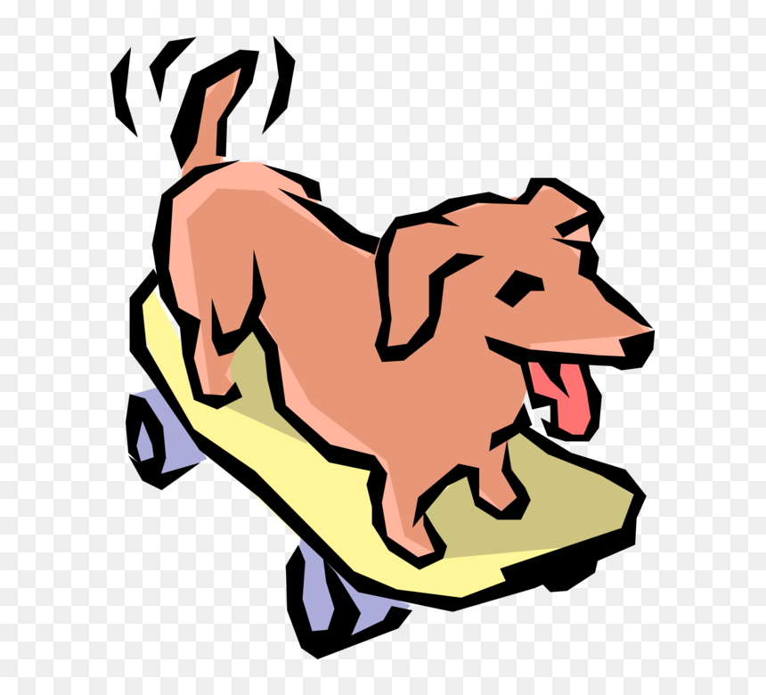 Dogs Vector Illustrator - Animal Riding A Skateboard Png, Transparent Png - dog vector png