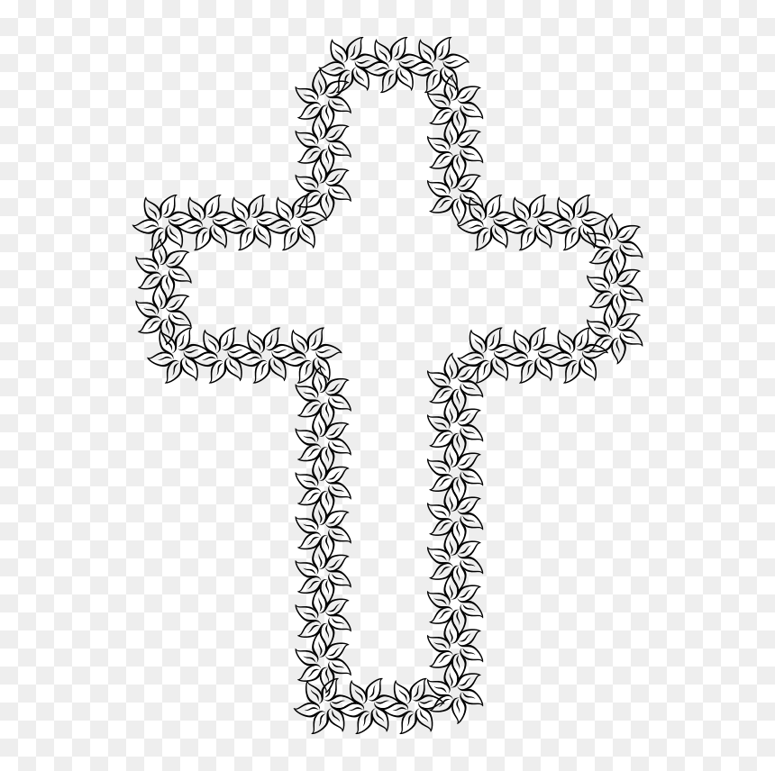 Floral Cross Ii - Cross, HD Png Download - catholic cross png
