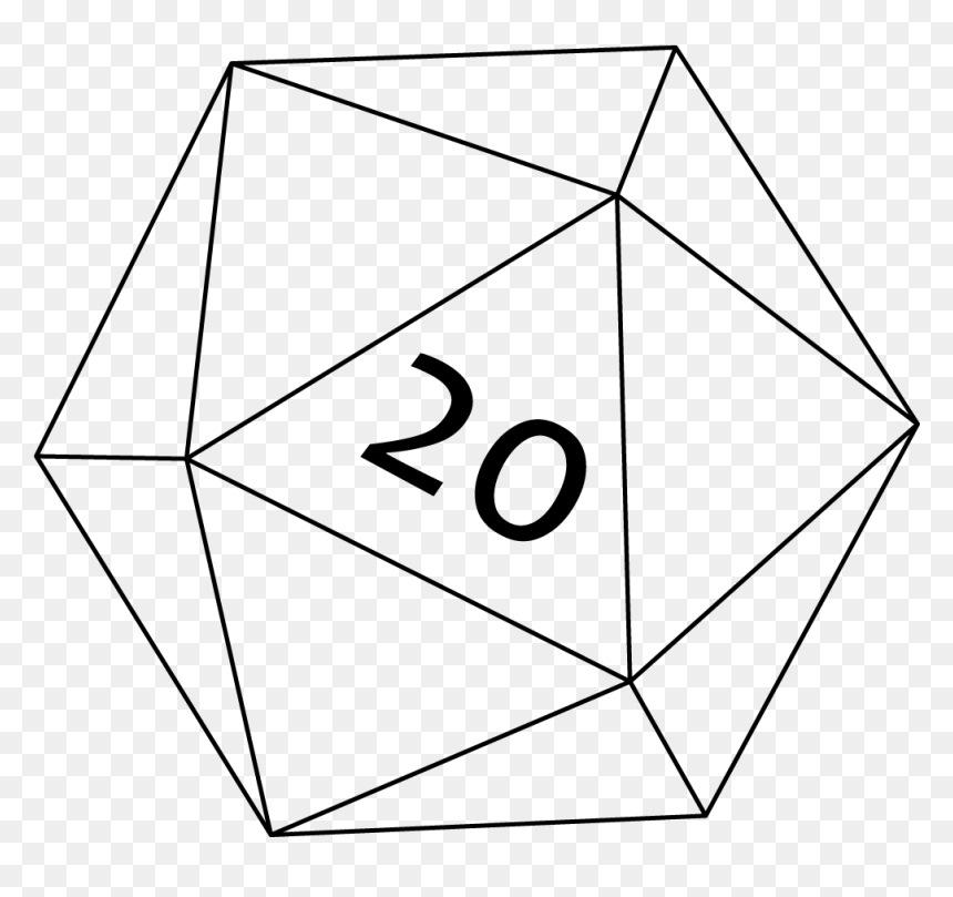 Triangle, HD Png Download - 20 sided dice png