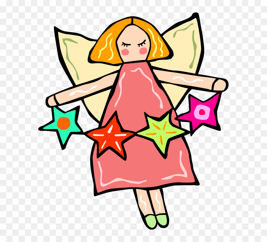 Vector Illustration Of Spiritual Angel With Wings And, HD Png Download - angel wings vector png