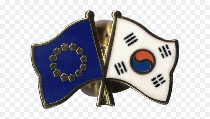 South Korea Friendship Flag Pin, Badge - Cartoon, HD Png Download - south korea flag png