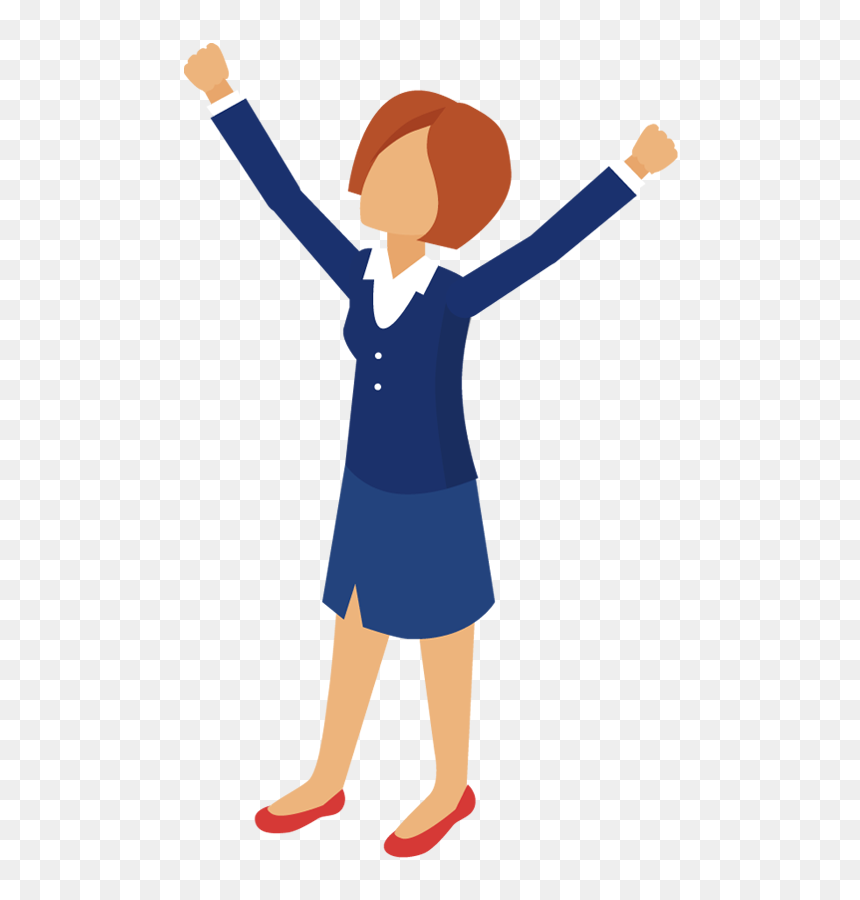 1dsp 20160201 Business - Transparent Cartoon Business Woman, HD Png Download - hands up png