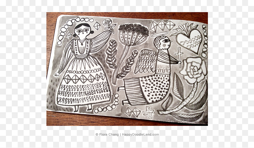 Inky Sketchbook Page © Flora Chang, HD Png Download - sketchbook png