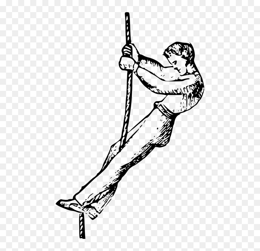 Art,monochrome Photography,shoe - Rope Climbing Clipart Black And White, HD Png Download - climbing png