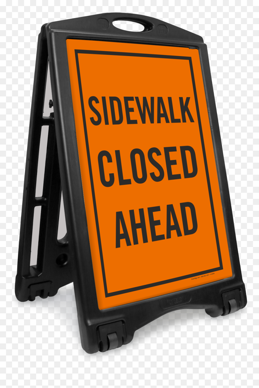 Frame Sign Sidewalk Closed, HD Png Download - closed sign png
