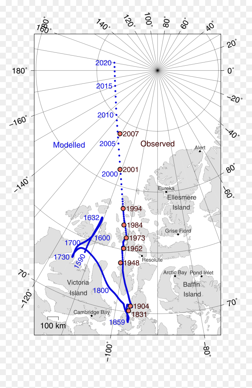 Magnetic North Pole Location 2018, HD Png Download - north pole png