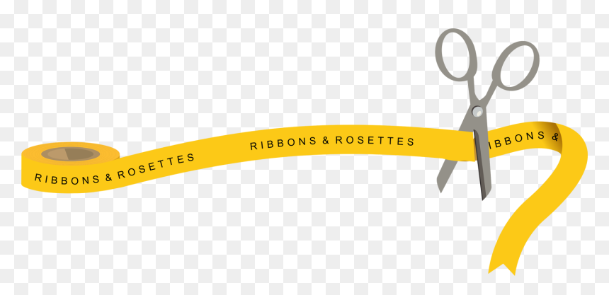 Transparent Text Ribbon Png - Scissors, Png Download - text ribbon png