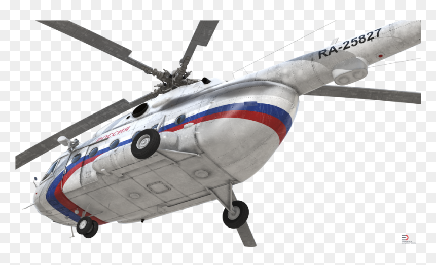 Mil Mi-8 Hip Russian Medium Transport Helicopter 3d - Png Helicopter Mi8, Transparent Png - police helicopter png