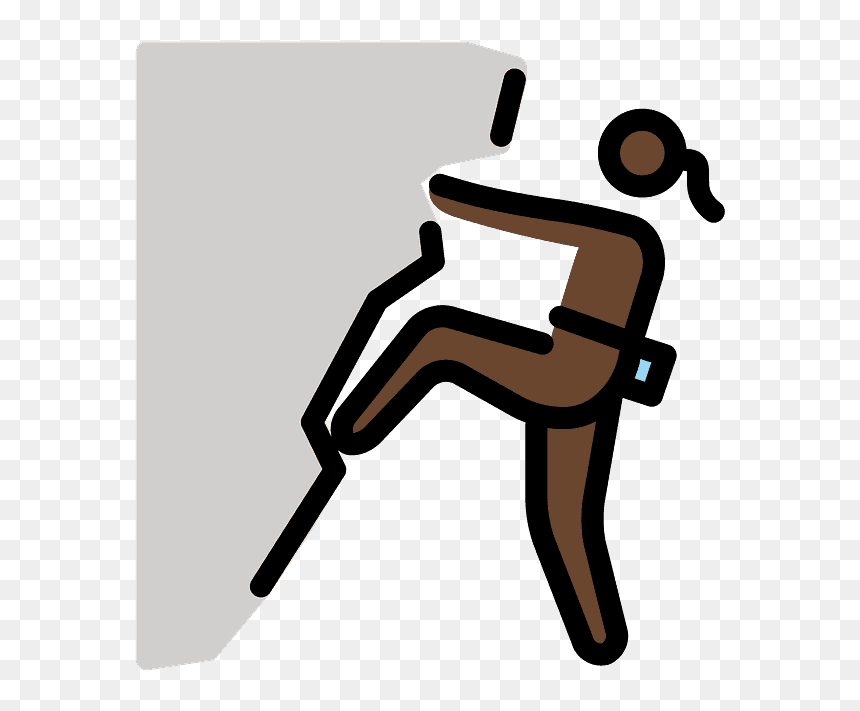 Woman Climbing Emoji Clipart - Clip Art, HD Png Download - climbing png