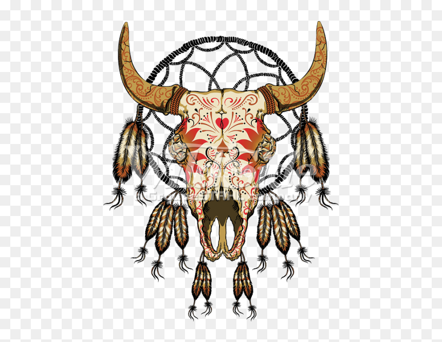 Dream Catcher Transparent Hd, HD Png Download - bull skull png