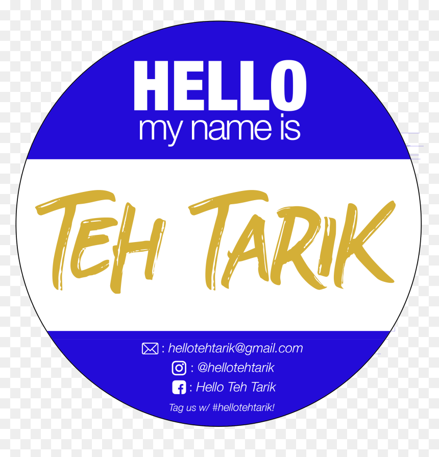 Prohibido Fumar, HD Png Download - hello my name is tag png
