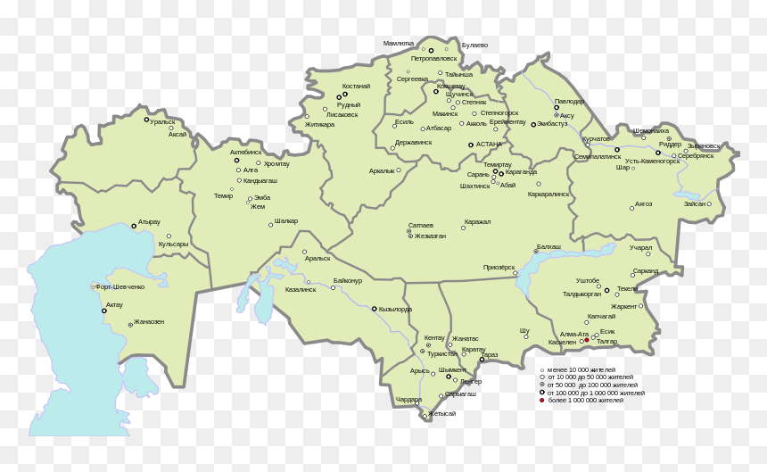 Қазақстан Өзендер Картасы, HD Png Download - city outline png